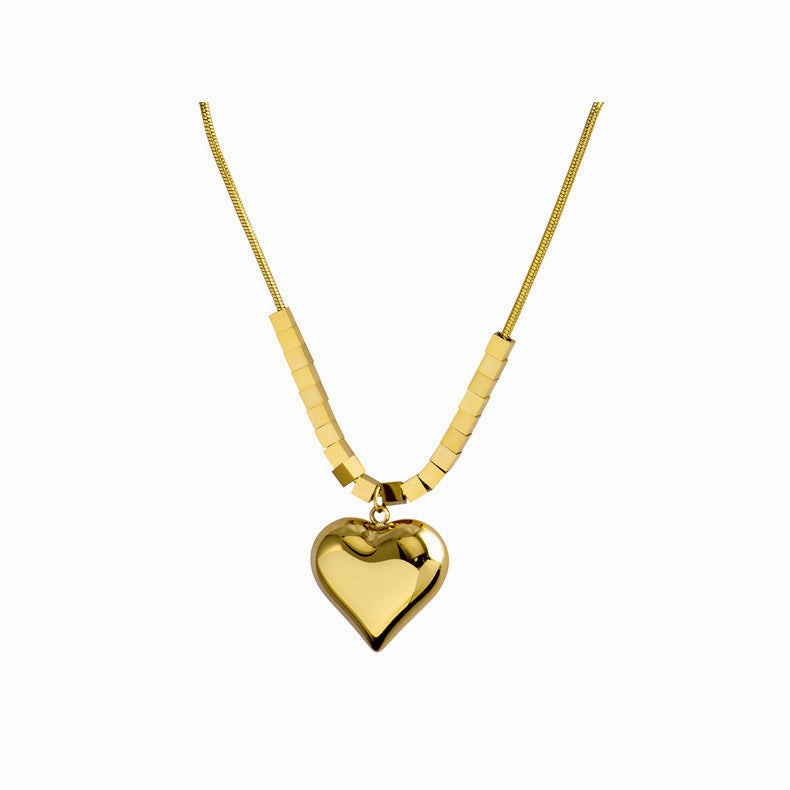 Wholesale Heart Pendant Square Titanium Steel Necklaces
