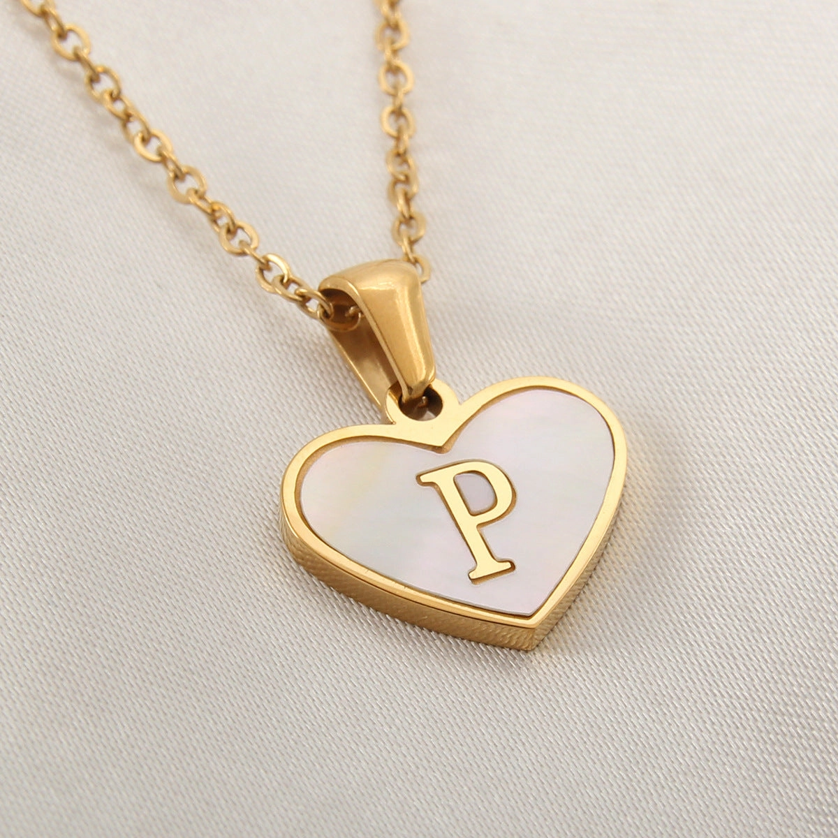 Wholesale Heart Shape Shell Stainless Steel Necklaces
