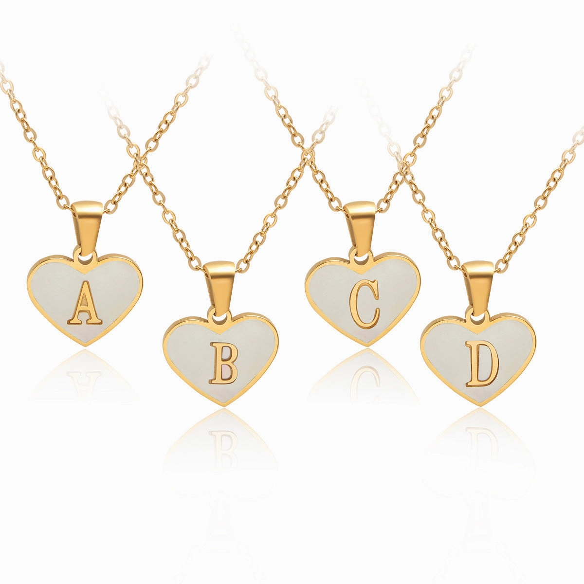 Wholesale Heart Shape Shell Stainless Steel Necklaces