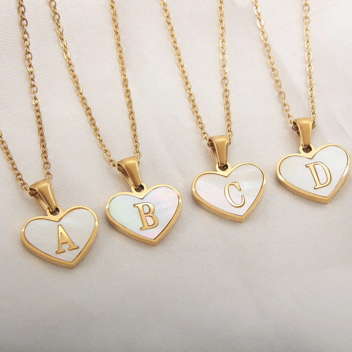 Wholesale Heart Shape Shell Stainless Steel Necklaces
