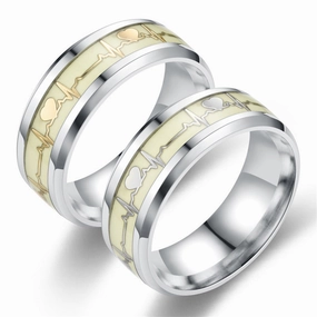 Wholesale Heart Shape Stainless & Titanium Rings