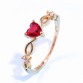 Wholesale Heart Shaped Copper Ring