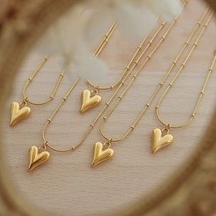 Wholesale Heart-shaped Titanium Steel Necklaces