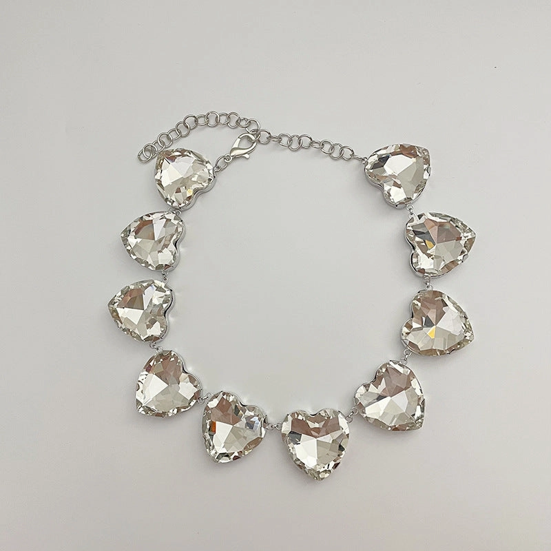 Wholesale Heart Shine Rhinestone Necklaces