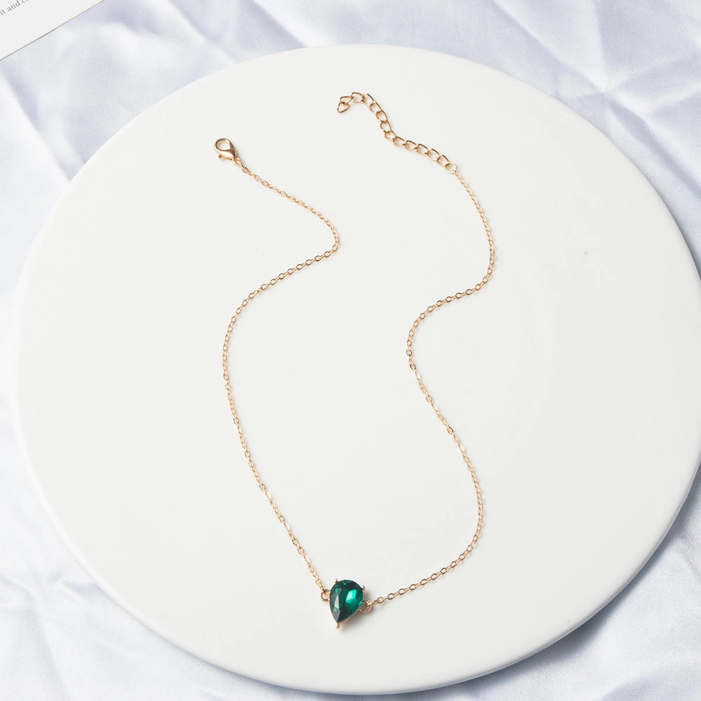 Wholesale Heart Zircon Alloy Necklaces Three-Piece Set