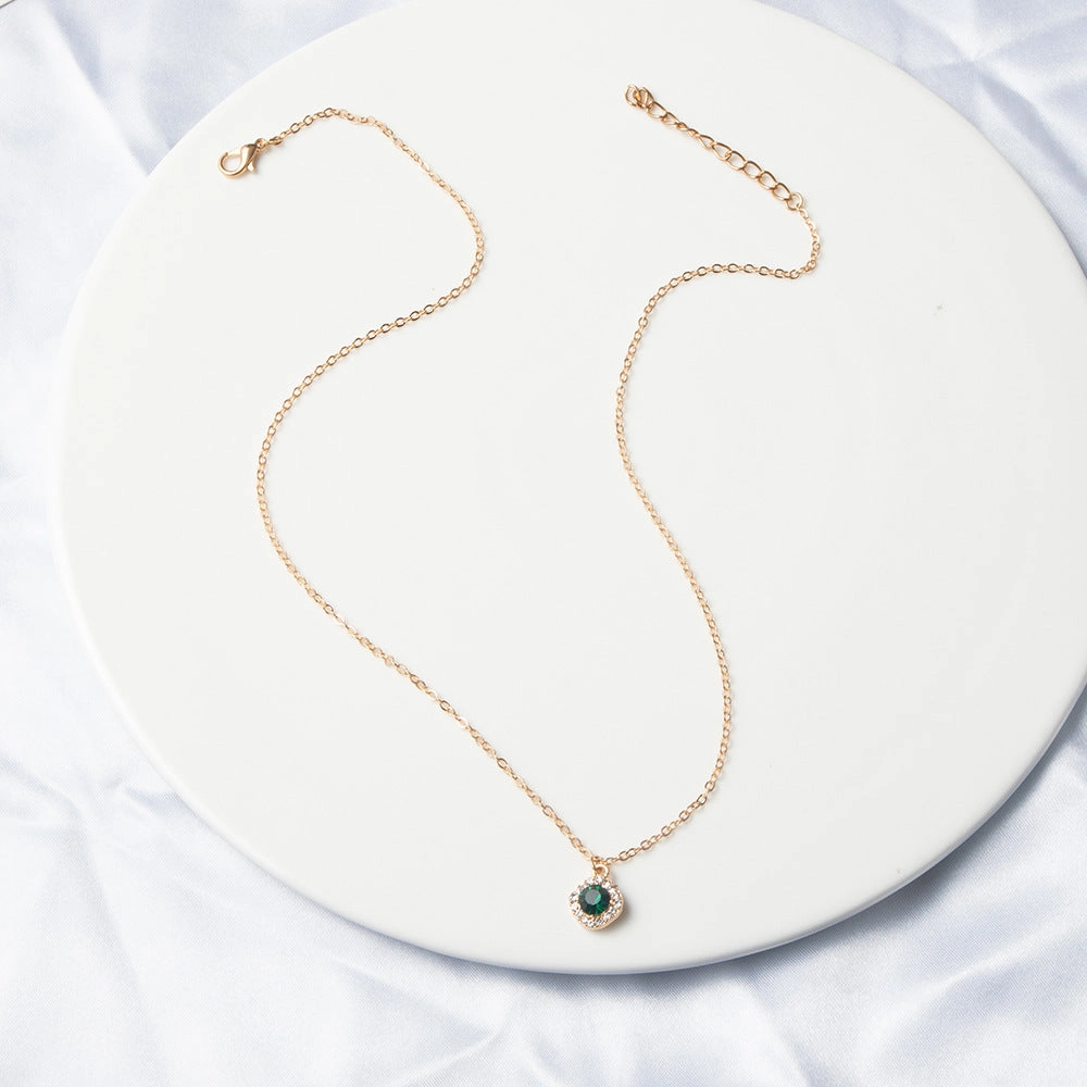Wholesale Heart Zircon Alloy Necklaces Three-Piece Set