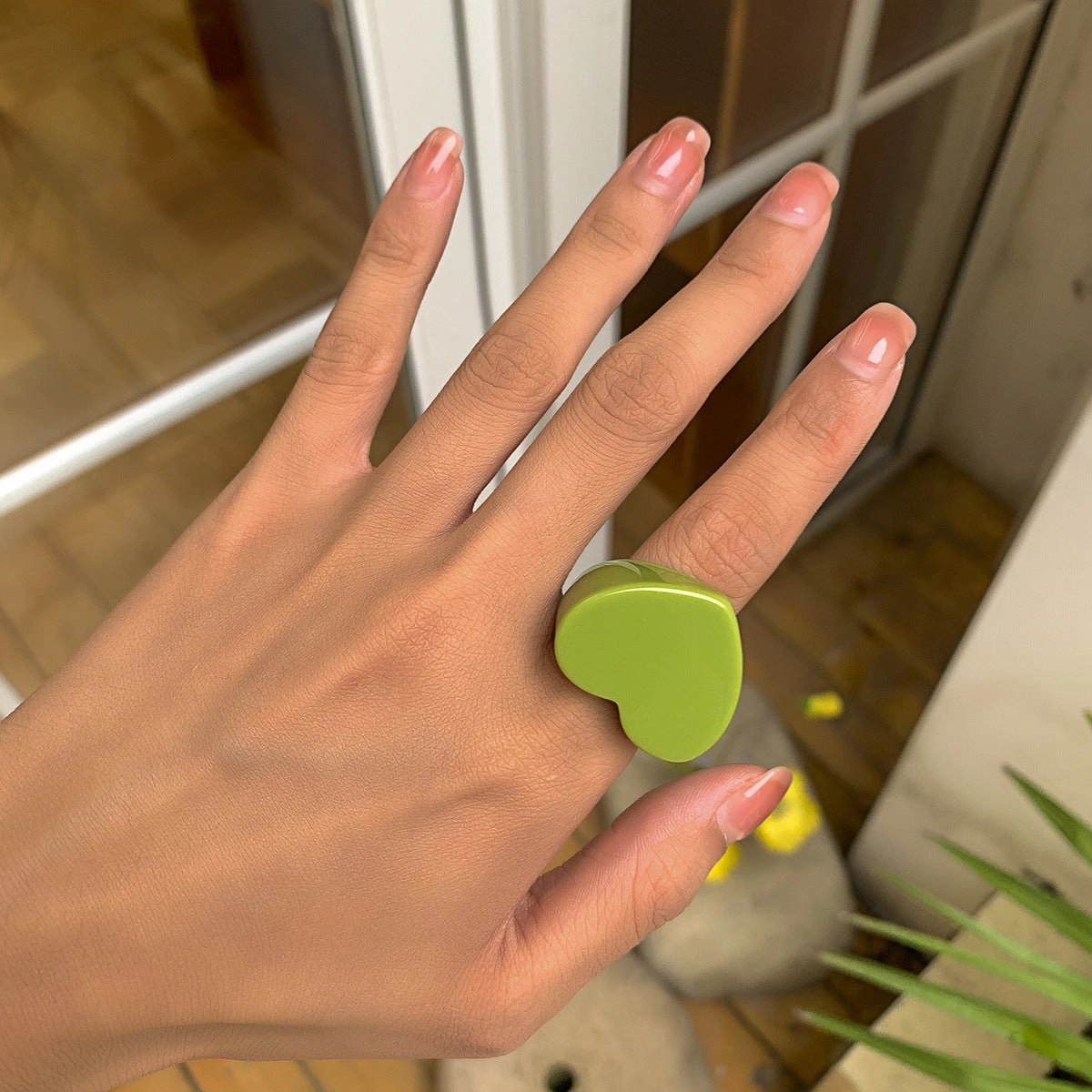 Wholesale Hearts Acrylic Rings