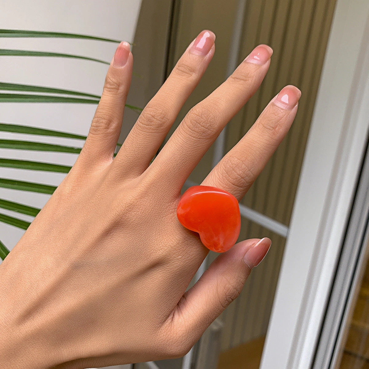 Wholesale Hearts Acrylic Rings