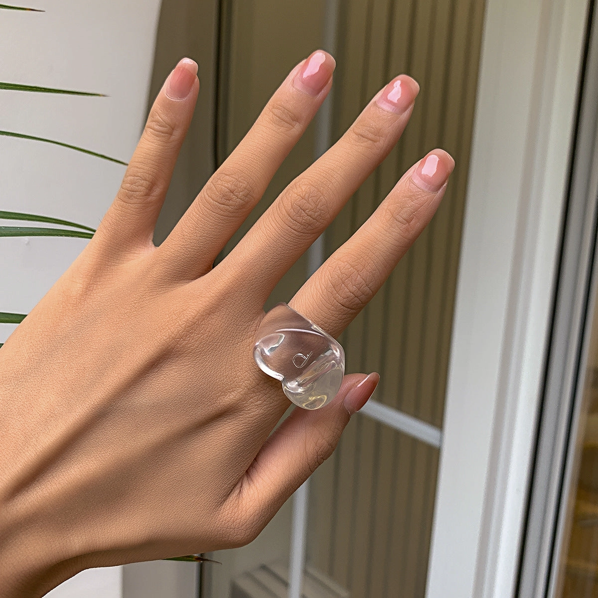 Wholesale Hearts Acrylic Rings