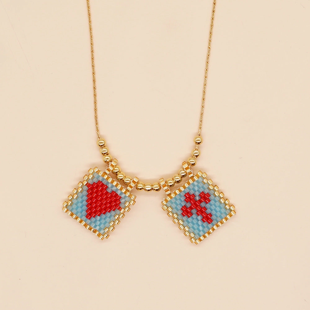 Wholesale Hearts Crosses Imitation Pearl Necklaces