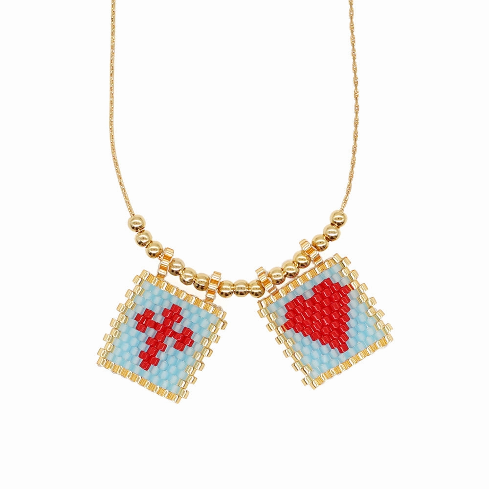 Wholesale Hearts Crosses Imitation Pearl Necklaces