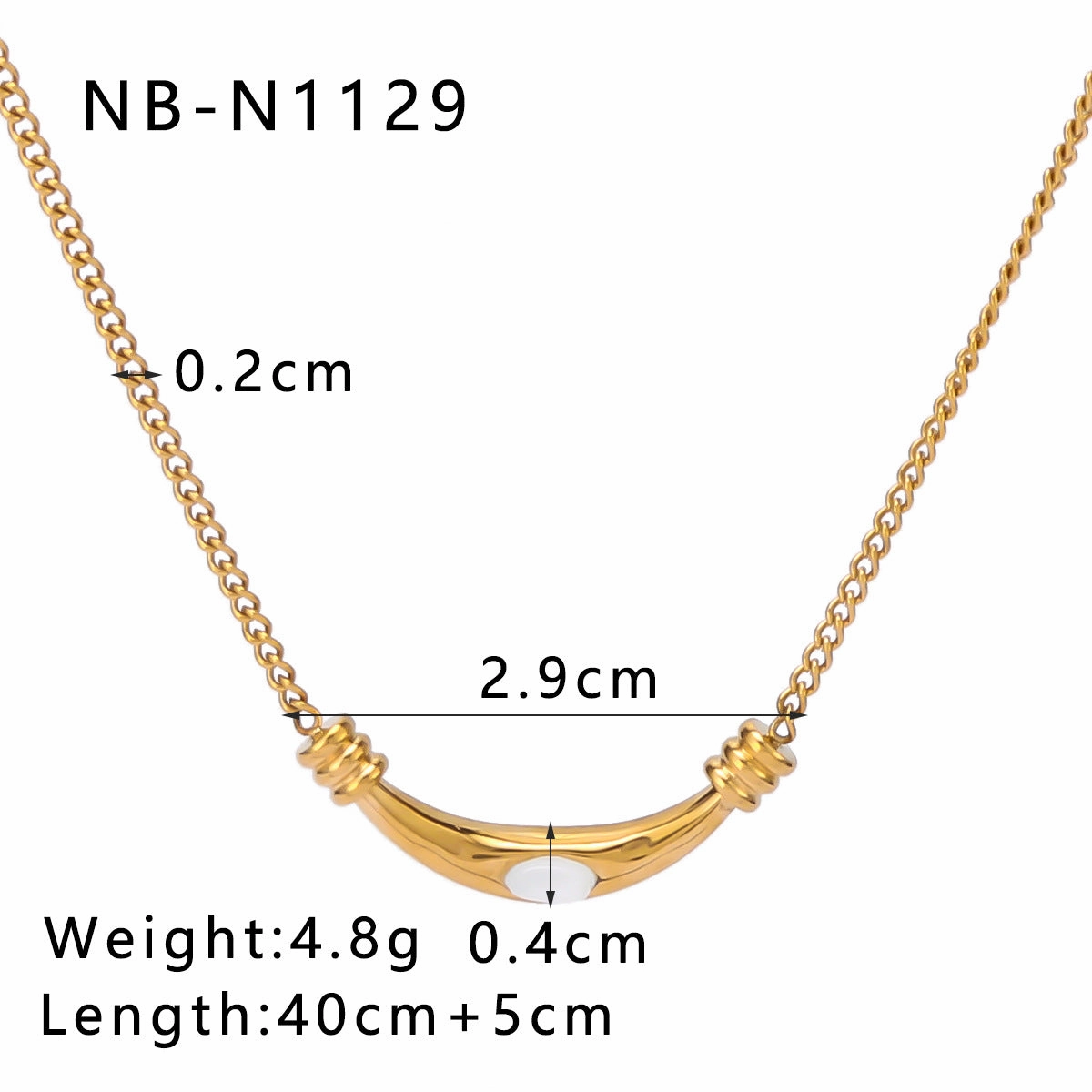 Wholesale High-grade Stainless Steel Inlaid Cat's Eye Love Versatile Necklaces
