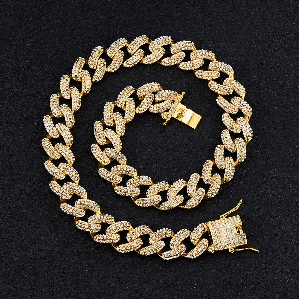 Wholesale Hip Hop 19mm Bold Alloy Necklaces