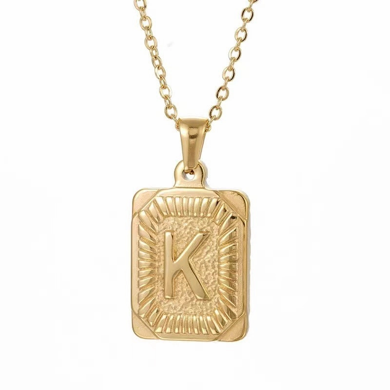 Wholesale Hip-hop Stainless Steel Letter Necklaces