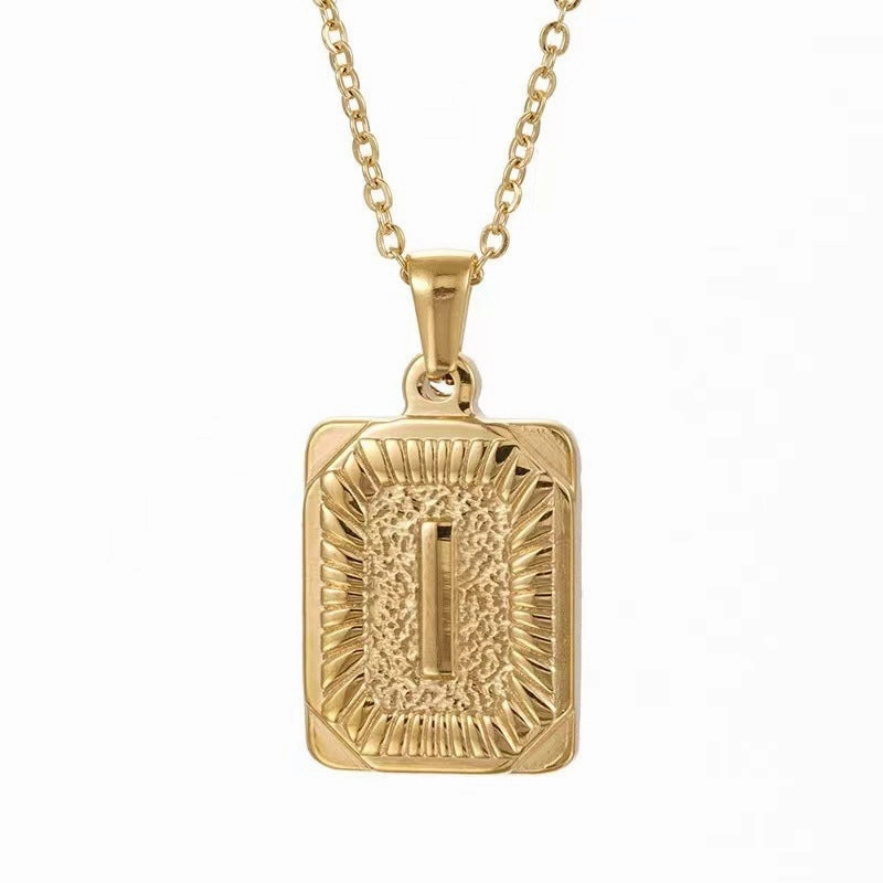 Wholesale Hip-hop Stainless Steel Letter Necklaces