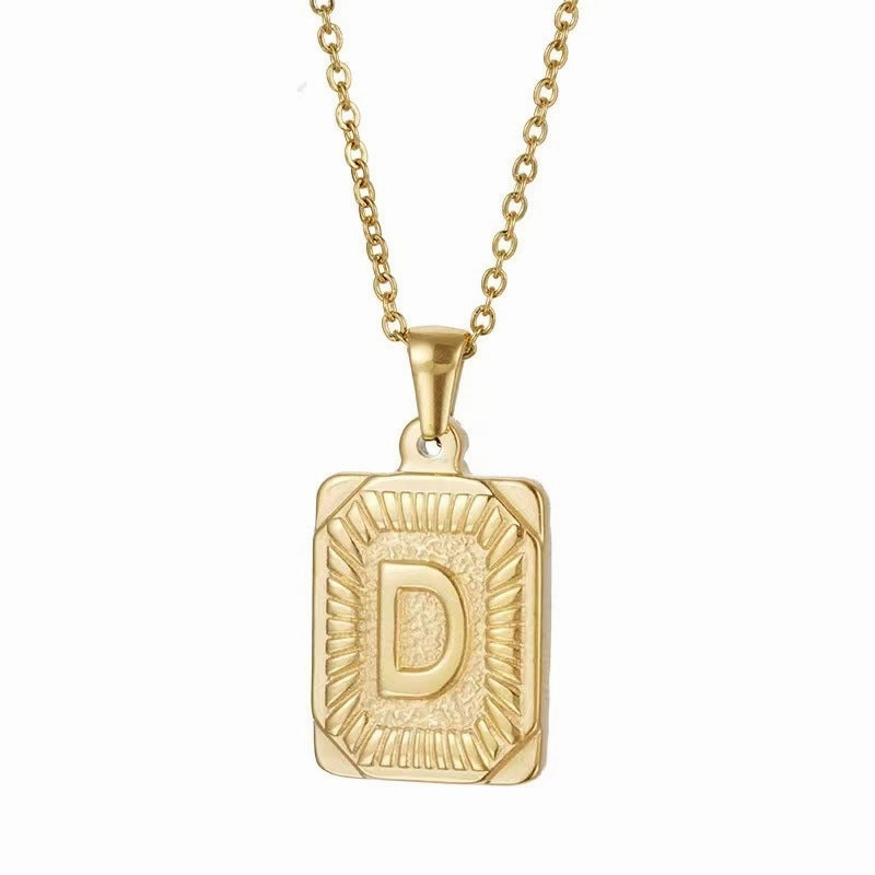 Wholesale Hip-hop Stainless Steel Letter Necklaces