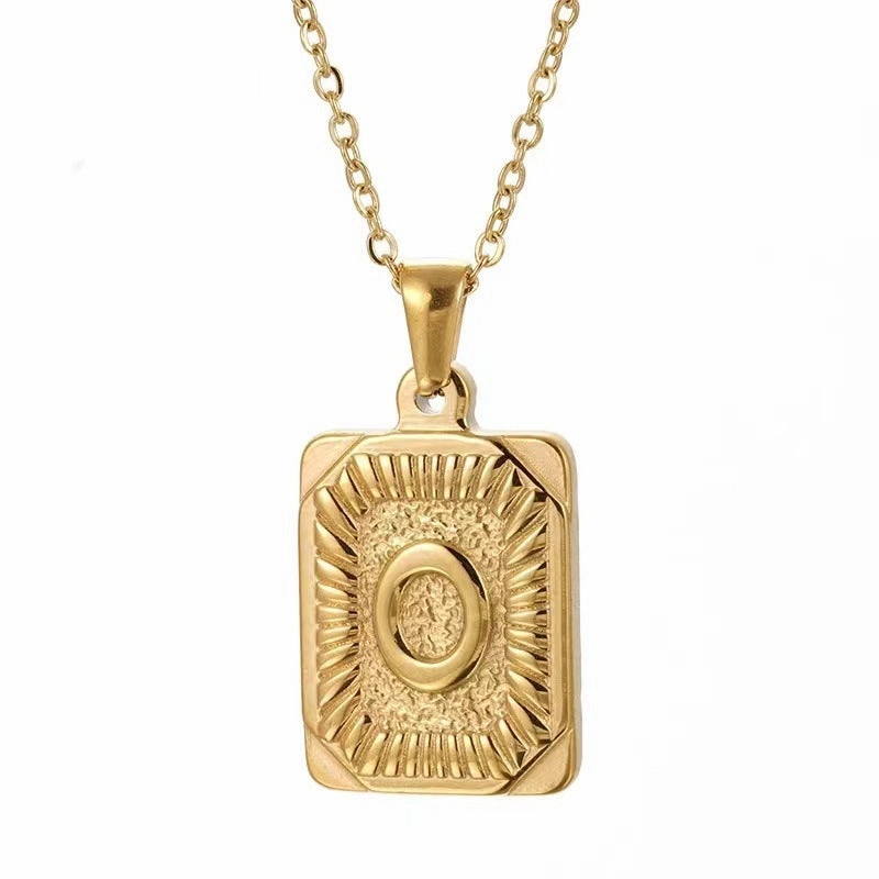 Wholesale Hip-hop Stainless Steel Letter Necklaces