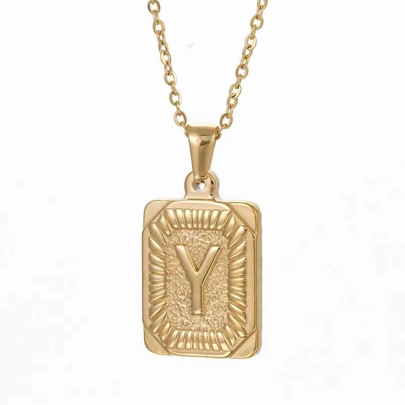 Wholesale Hip-hop Stainless Steel Letter Necklaces
