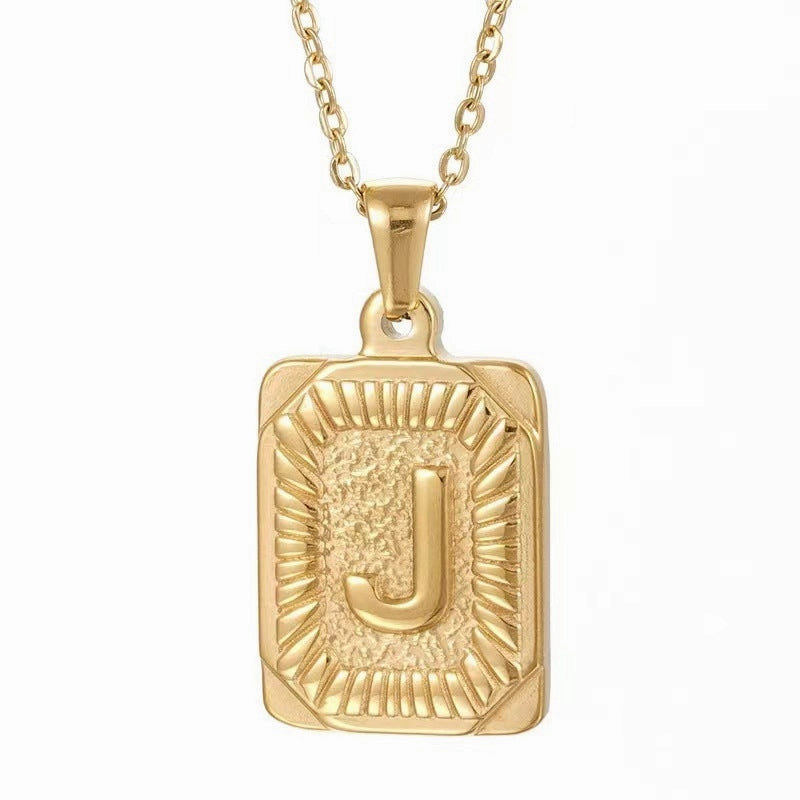 Wholesale Hip-hop Stainless Steel Letter Necklaces