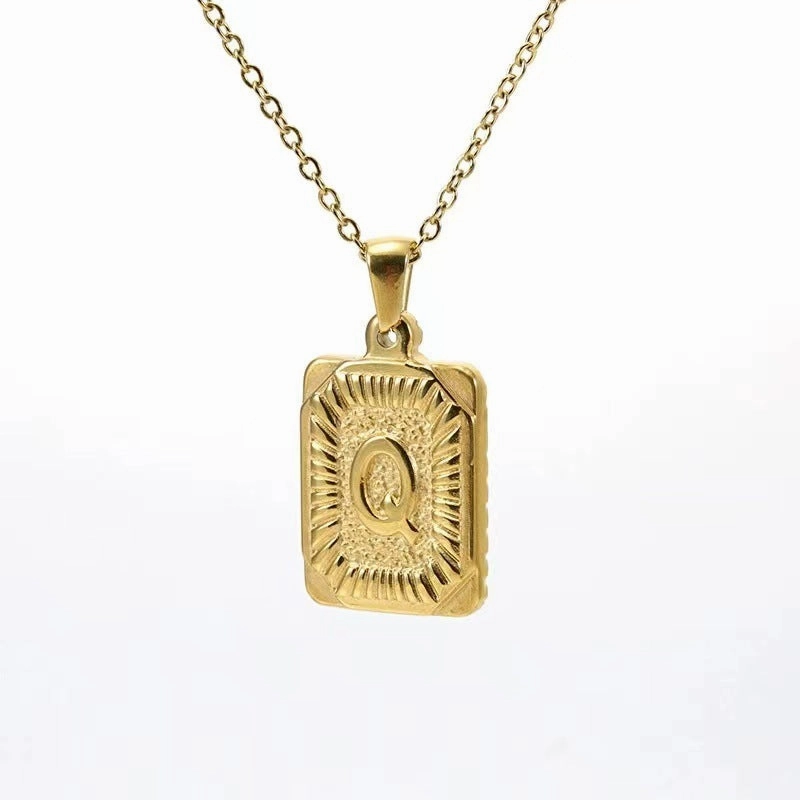 Wholesale Hip-hop Stainless Steel Letter Necklaces