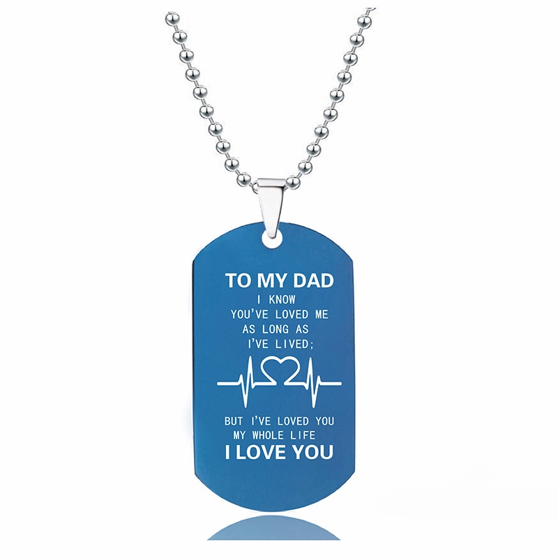 Wholesale Holiday Gift Lettering Titanium Steel Necklaces