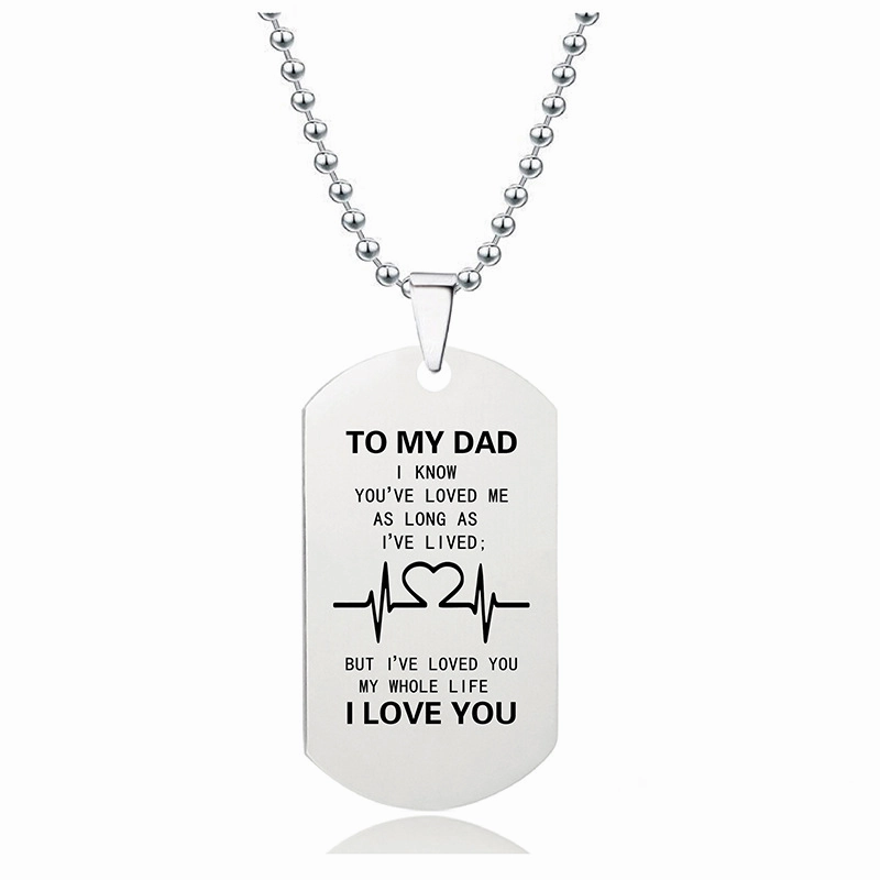 Wholesale Holiday Gift Lettering Titanium Steel Necklaces