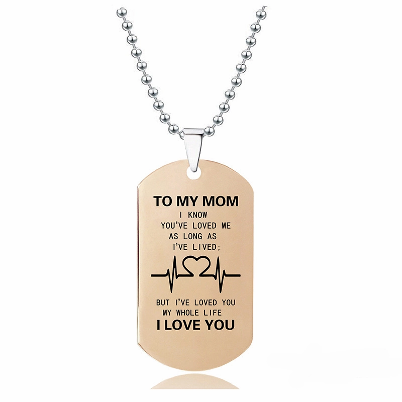 Wholesale Holiday Gift Lettering Titanium Steel Necklaces