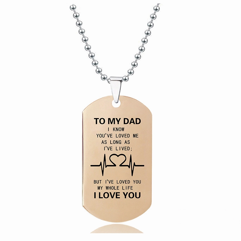 Wholesale Holiday Gift Lettering Titanium Steel Necklaces