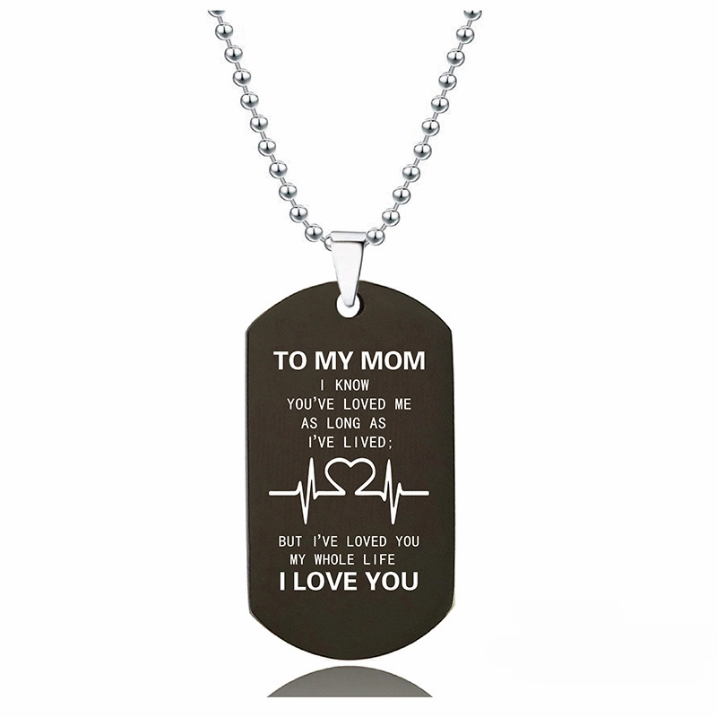 Wholesale Holiday Gift Lettering Titanium Steel Necklaces
