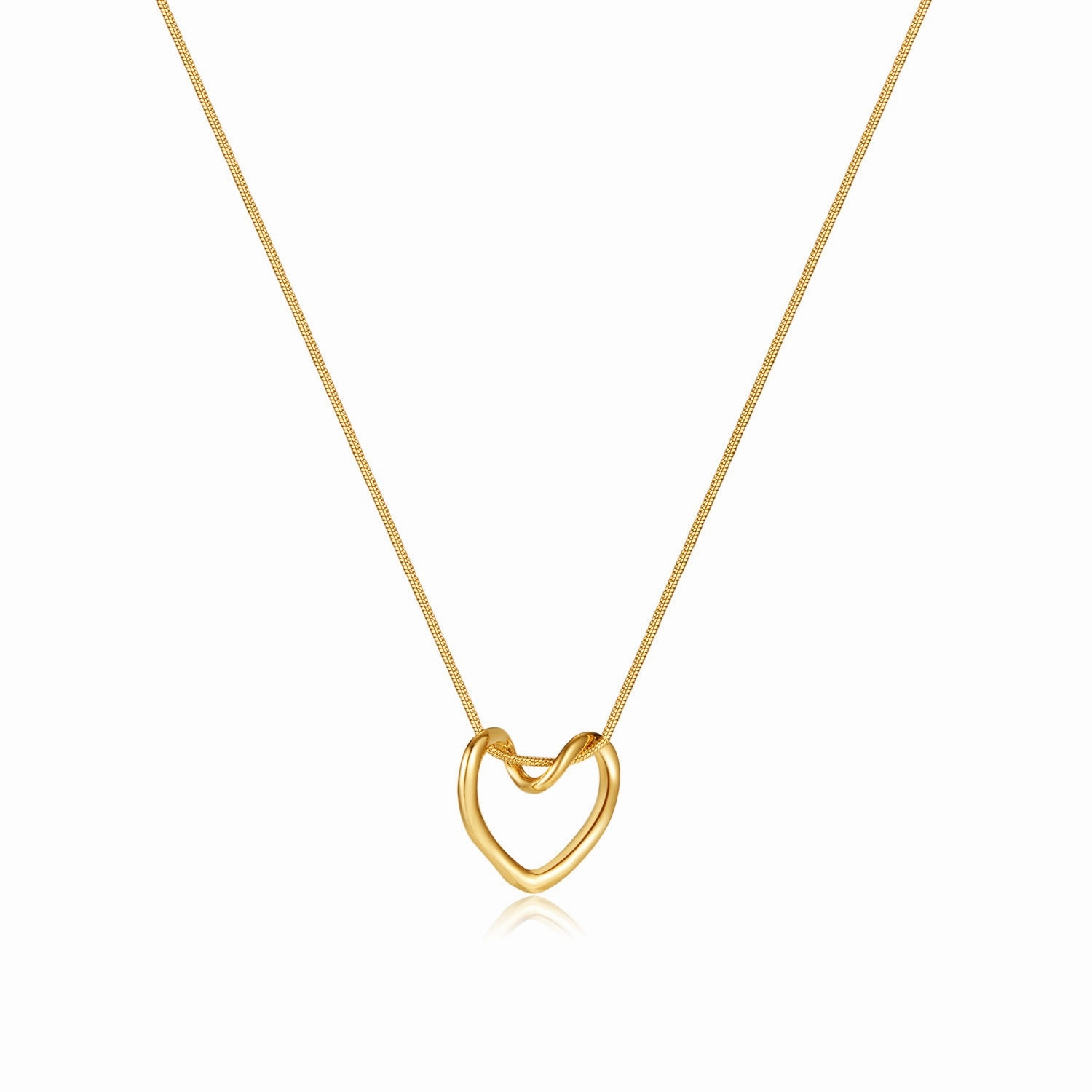 Wholesale Hollow Love Titanium Steel Necklace Clavicle Chain