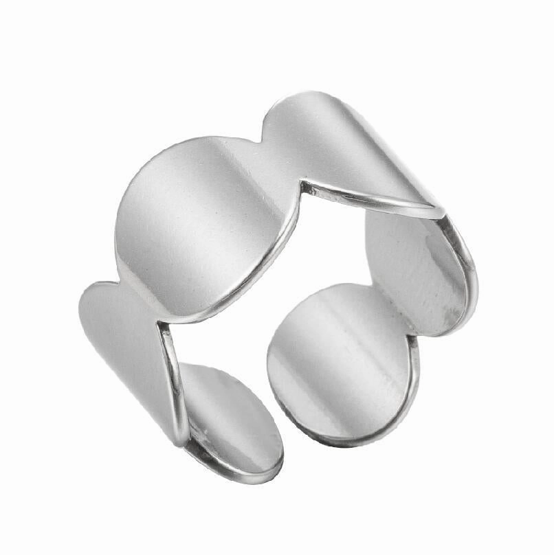 Wholesale Hollow Out Stainless Steel Cross Rings
