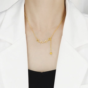 Wholesale Hollow Star Necklace Stainless Steel Clavicle Chain