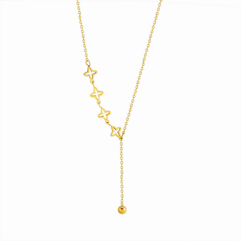 Wholesale Hollow Star Necklace Stainless Steel Clavicle Chain