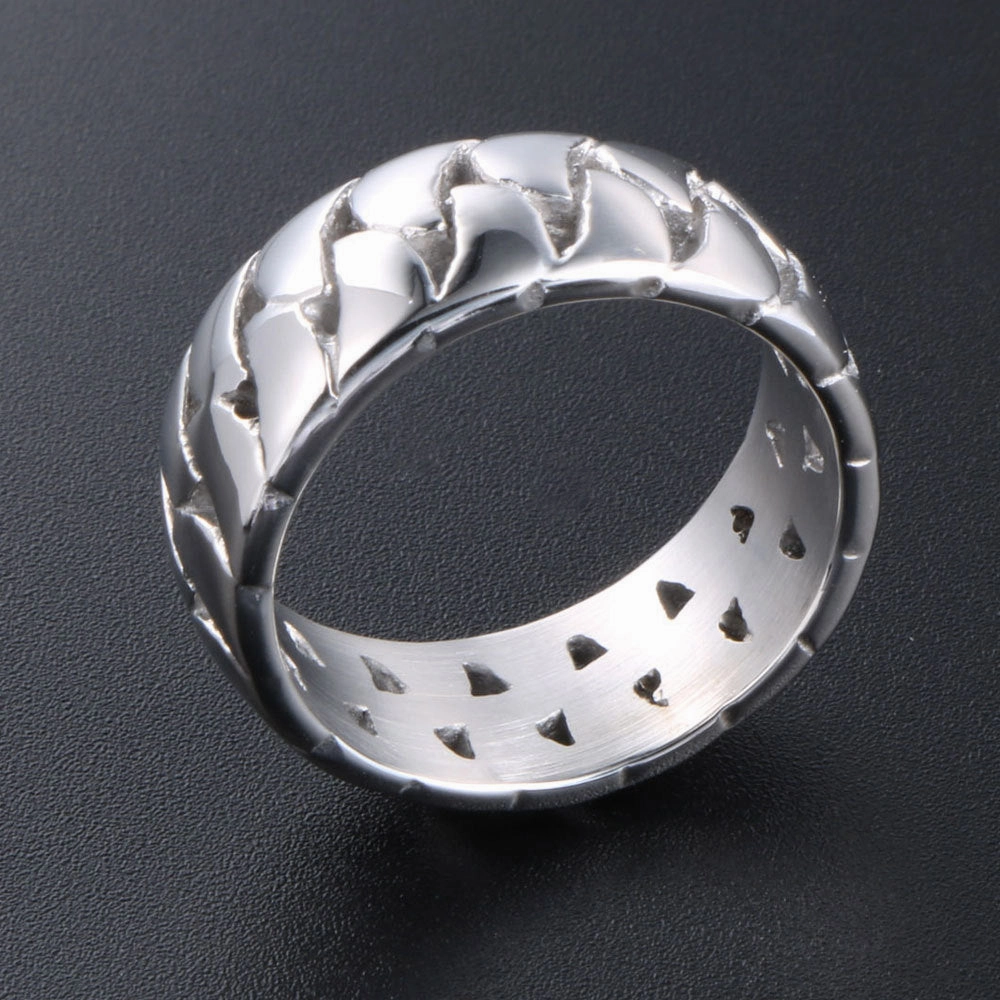 Wholesale Hollow Titanium Steel Men's Rings