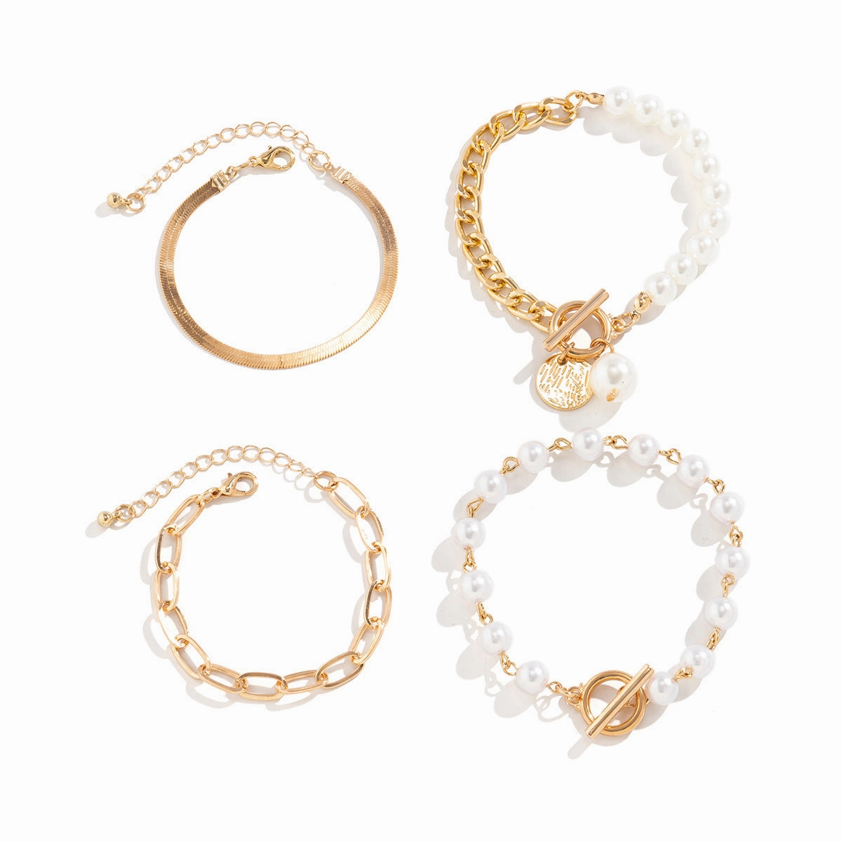 Wholesale Imitation Pearl Bracelet Set