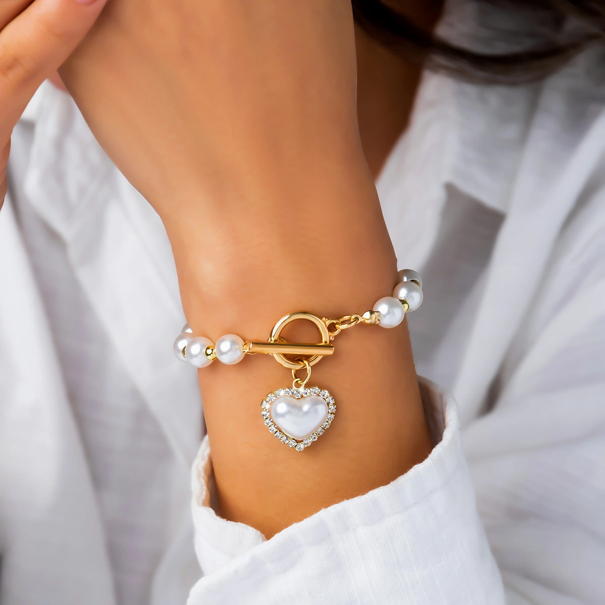 Wholesale Imitation Pearl Bracelet Set