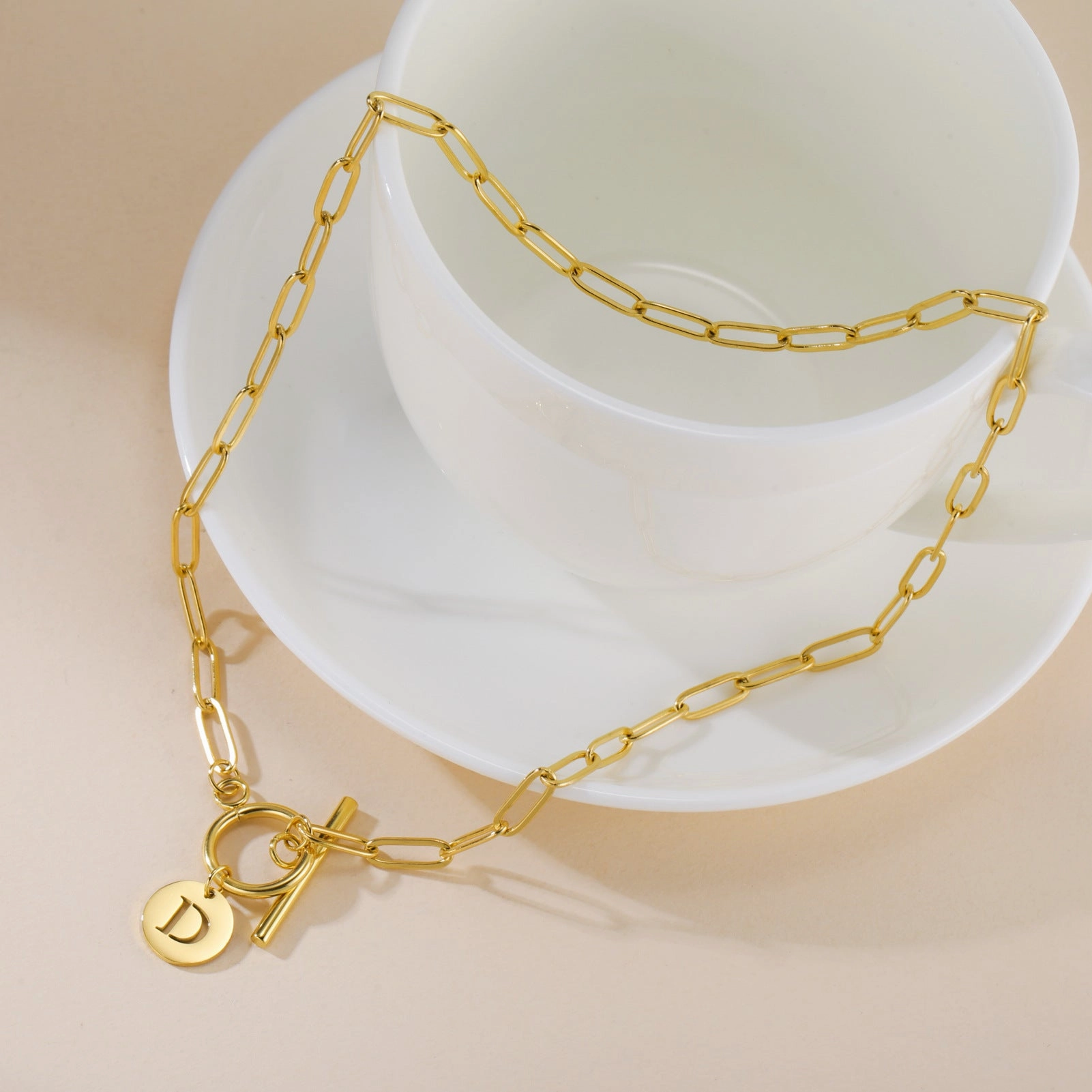Wholesale ins304 stainless steel 26 letter pendant necklace