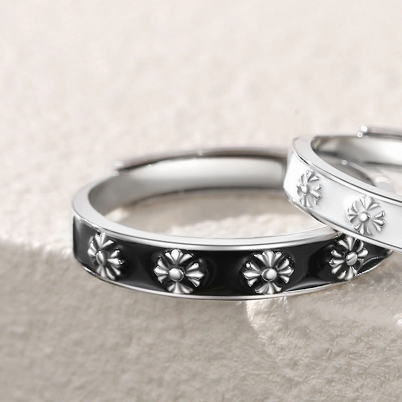 Wholesale Iris Epoxy Couple Copper Rings
