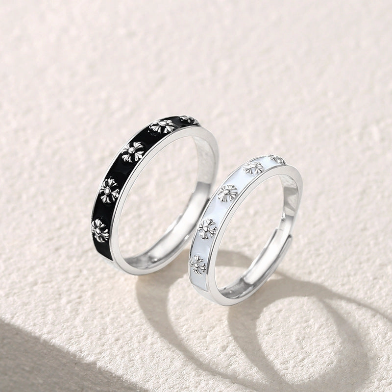 Wholesale Iris Epoxy Couple Copper Rings