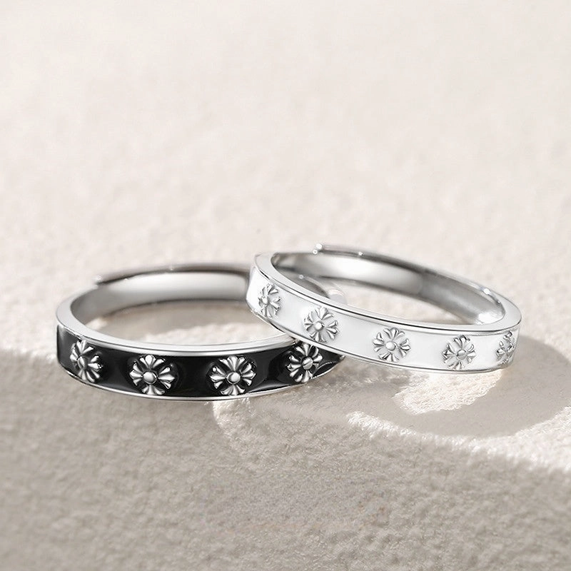 Wholesale Iris Epoxy Couple Copper Rings