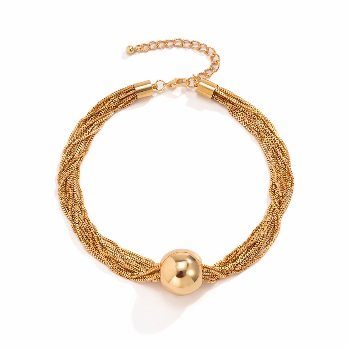 Wholesale Iron Exaggerated Large Cylinder Pendant Clavicle Necklace