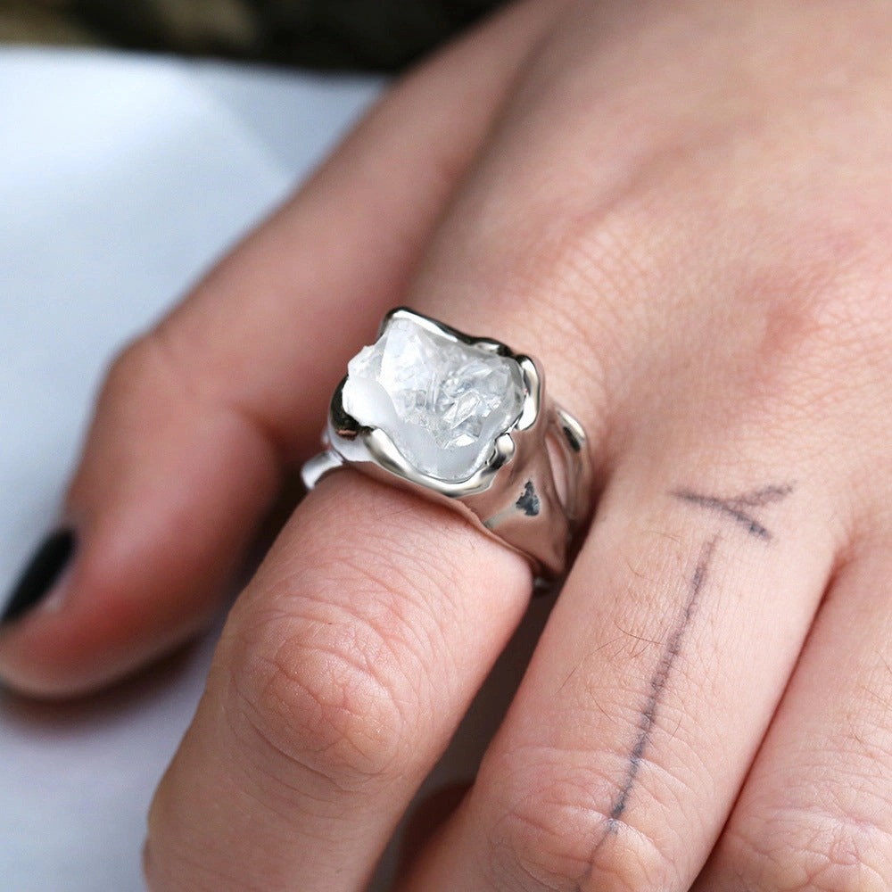 Wholesale Irregular Crystal Alloy Rings