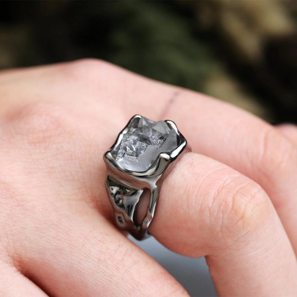 Wholesale Irregular Crystal Alloy Rings
