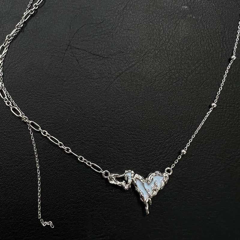 Wholesale Irregular Heart Sweet Cool Clavicle Necklaces