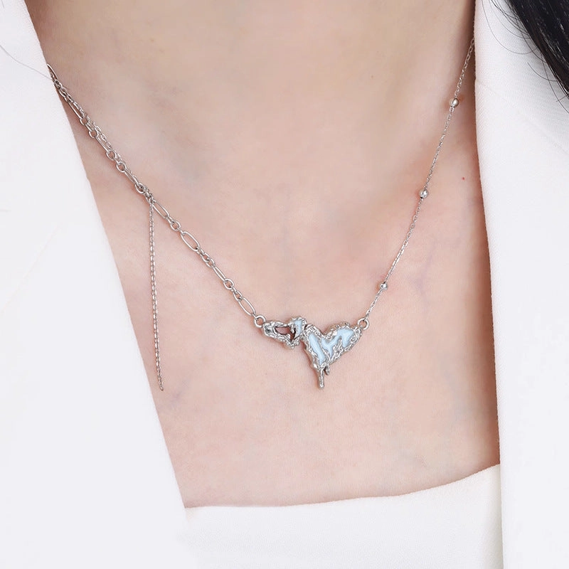 Wholesale Irregular Heart Sweet Cool Clavicle Necklaces