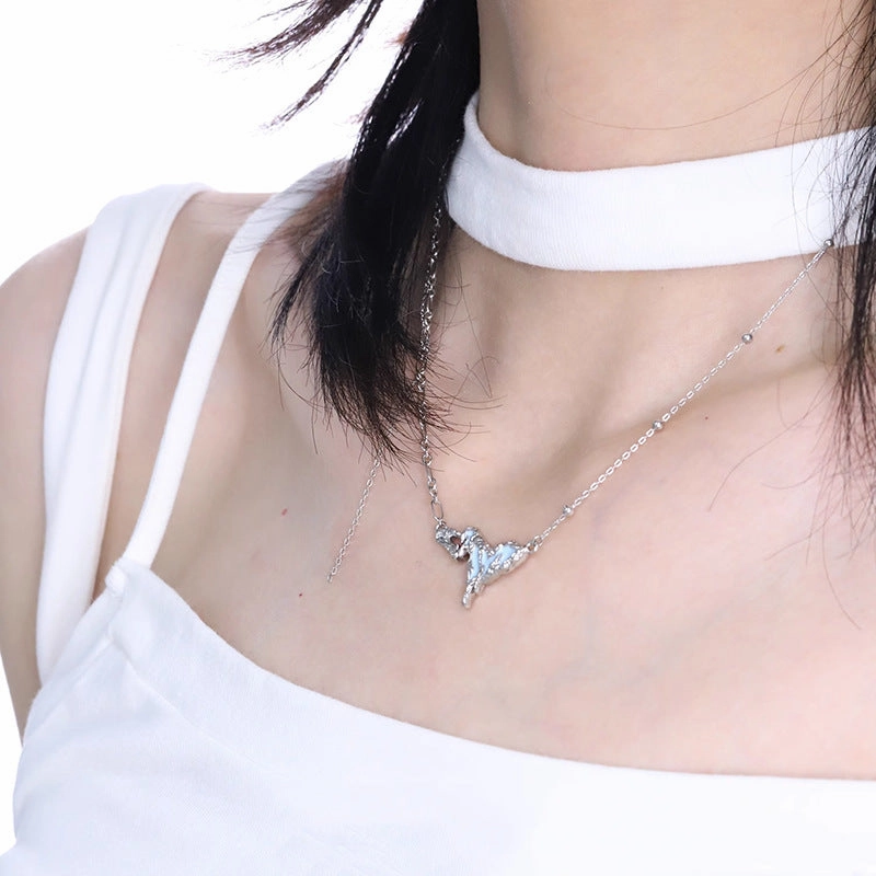 Wholesale Irregular Heart Sweet Cool Clavicle Necklaces