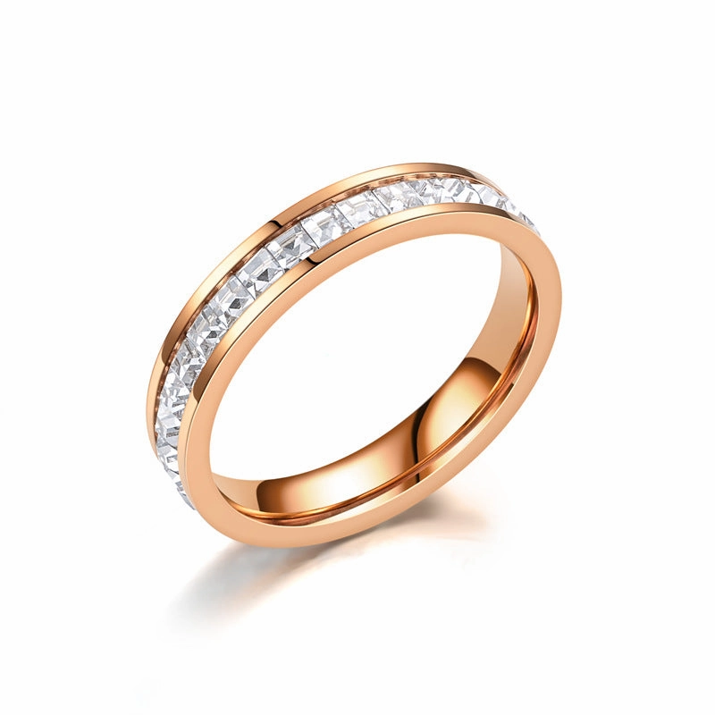 Wholesale Jewelry Gypsophila Zircon Stainless & Titanium Rings
