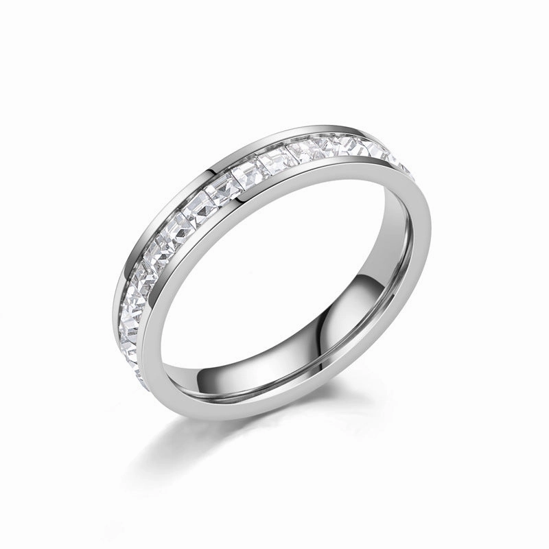 Wholesale Jewelry Gypsophila Zircon Stainless & Titanium Rings