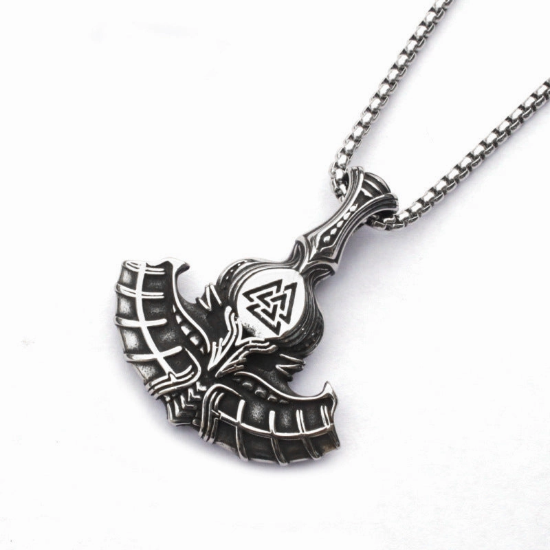 Wholesale Jewelry Stainless Steel Boho Style Skull Pendant Necklace