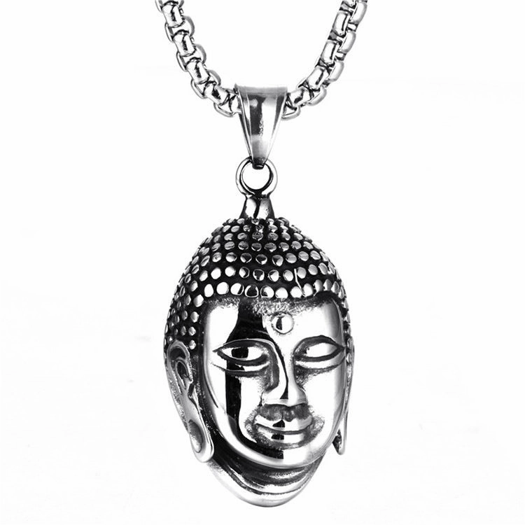 Wholesale Jewelry Stainless Steel Boho Style Skull Pendant Necklace